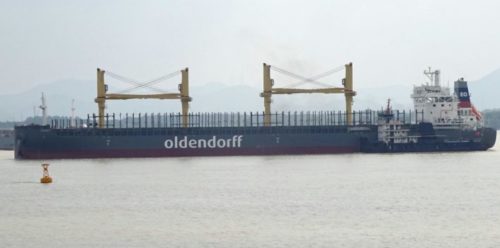 Ship runs into bridge in Japan