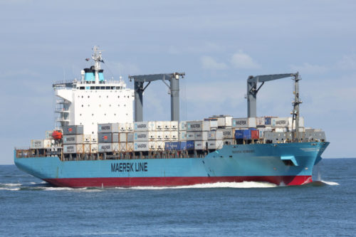 Singapore-flagged containership Maersk Newbury