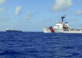 U.S. Coast Guard rescues 10 from disabled cargo ship in Atlantic Ocean