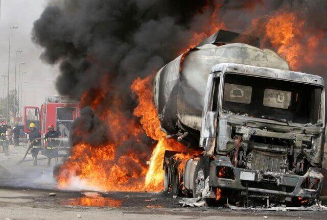 Petrol tanker explodes, burns seven vehicles in Lagos 
