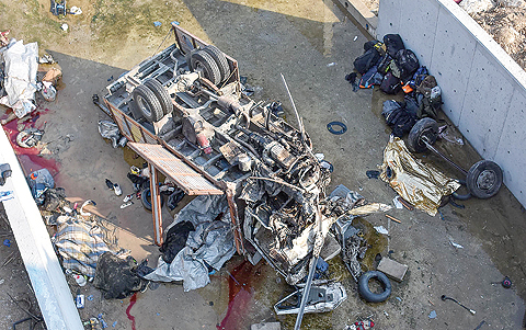 Five detained over deadly migrant truck crash