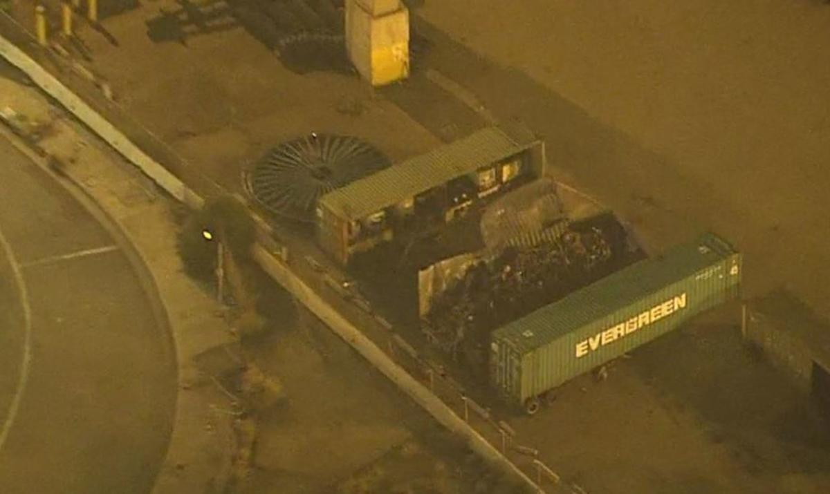 Container explodes at Port of Los Angeles