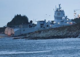 Oil tanker, navy frigate collide off Norway