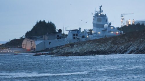 Oil tanker, navy frigate collide off Norway
