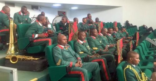The President's Brigade of Guards sitting at the gallery of the House of Representatives.