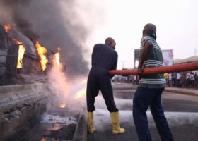 PHOTOS: Petroleum tanker explosion in Edo