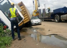 Container-laden truck kills woman in Ibadan