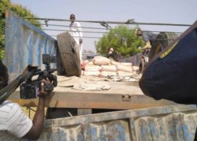 PHOTOS: Customs impounds Dangote truck used to smuggling rice