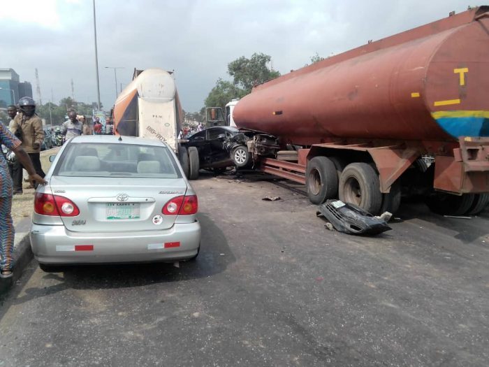 PHOTOS: Multiple truck accidents in Lagos
