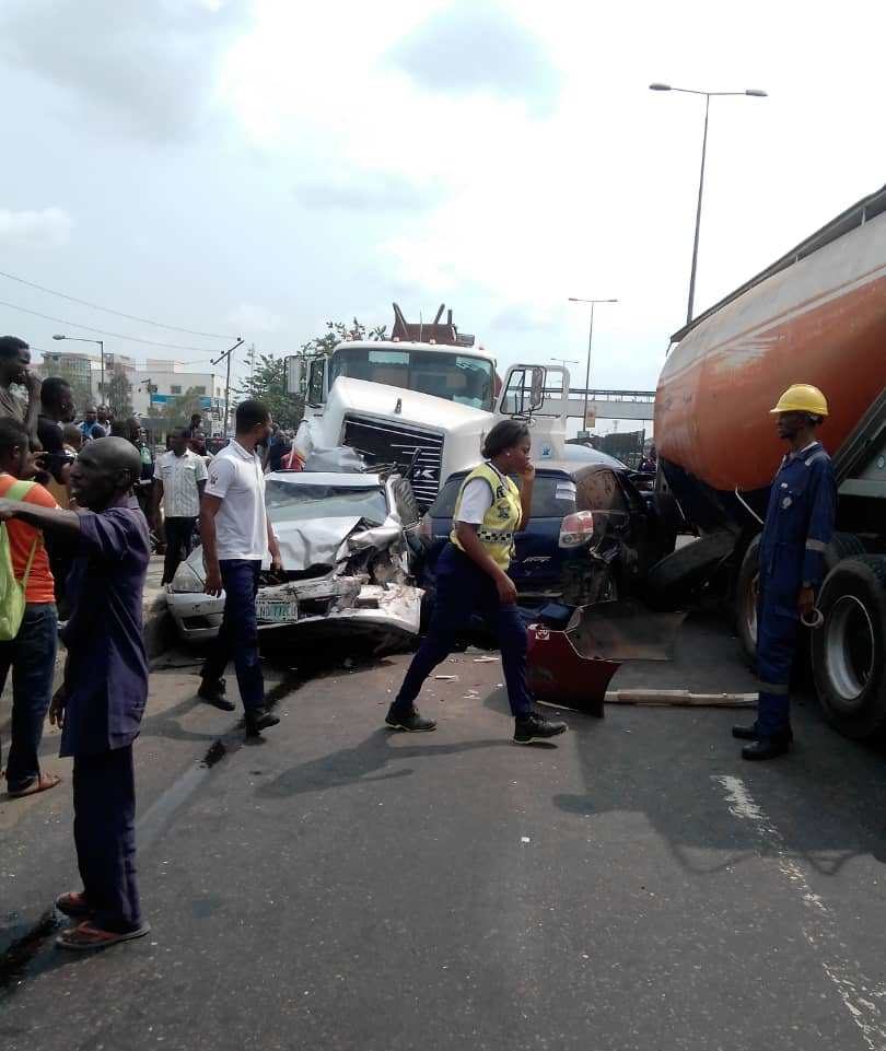 PHOTOS: Multiple truck accidents in Lagos