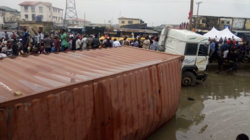 PHOTOS: Petrol tanker on fire in Lagos