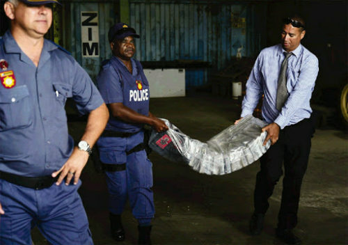 South Africa seizes 706kg of cocaine on boxship 