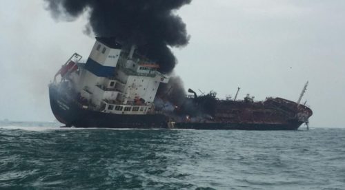 Hong Kong: Oil tanker fire kills one, 23 crew members rescued