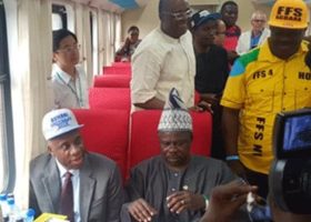 Amaechi test runs Lagos-Abeokuta train service as NRC launches free ride 