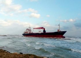Turkish cargo ship runs aground off Italy Bari