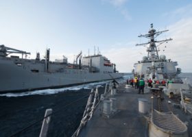 U.S. Navy cruiser, dry cargo ship collide during replenishment 