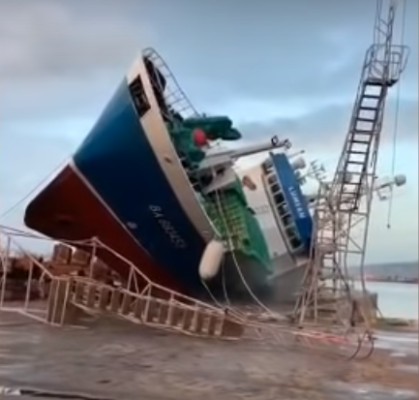 WATCH: Incredible video of a falling ship 