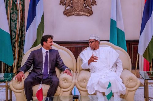 Buhari discusses railway, aviation, others with visiting Emir of Qatar 
