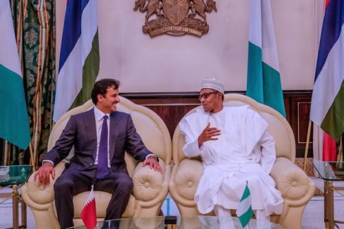 Buhari discusses railway, aviation, others with visiting Emir of Qatar