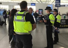 VIDEO: Nigerian goes berserk; beats up two Heathrow airport officials