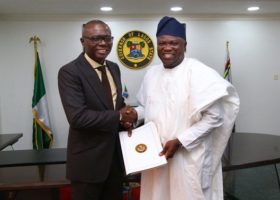 Ambode hands over to Sanwo-Olu
