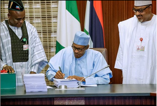 PHOTOS: Buhari signs 2019 Appropriation Bill