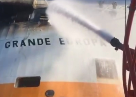 Another Grimaldi ship, Grande Europa catches fire off Spain