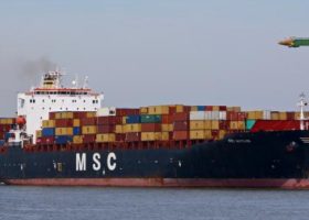 MSC containership reported listing at Liverpool port