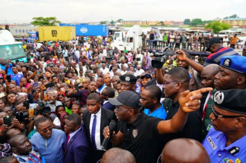 Sanwo-Olu visits Apapa, speaks on how he’ll tackle gridlock