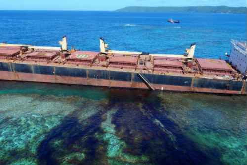 Solomon Islands refloats ship that ran aground at World Heritage Site 