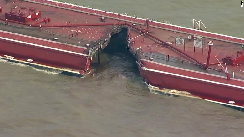 Tanker, barges collide near Bayport Texas 