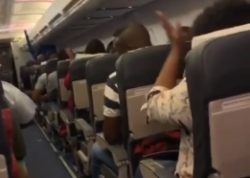 VIDEO: Passengers celebrate Nigerian pilot after safe landing in turbulent weather