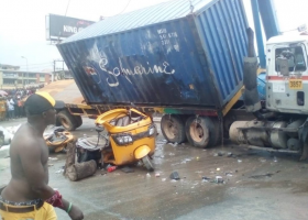Fallen container kills two in Onitsha