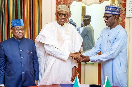 NNPC: Buhari meets Baru, Kyari at presidential villa