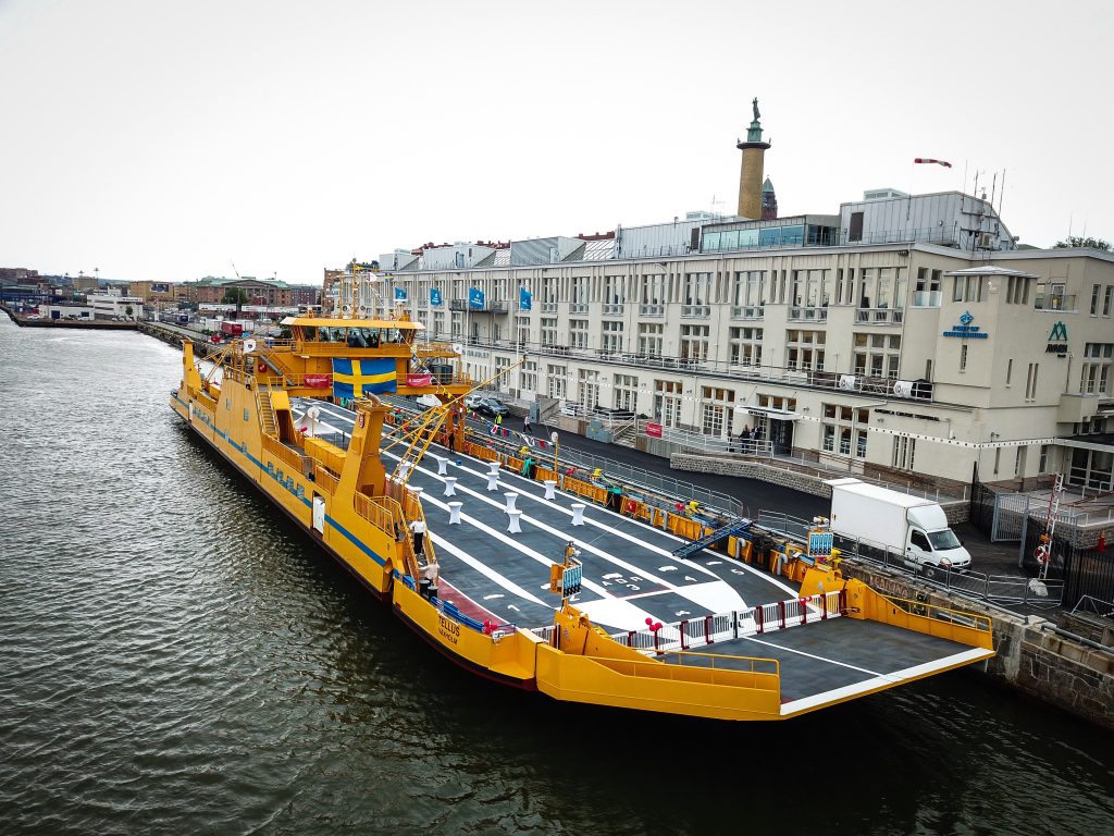 Sweden unveils its largest hybrid car ferry