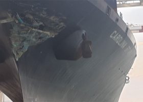 CMA CGM ship collides with ferry off Morocco port