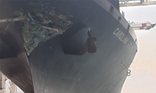 CMA CGM ship collides with ferry off Morocco port