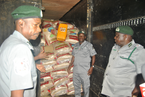 Customs intercepts 4,208 bags of rice concealed with soaps, animal feed