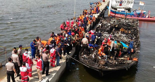 Four dead, 33 missing after Indonesia ferry fire