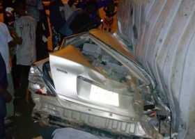 Fallen container kills two, several injured in Lagos