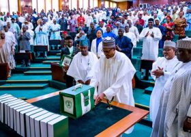 Buhari presents N8.1tr 2020 budget, pegs oil benchmark at $57
