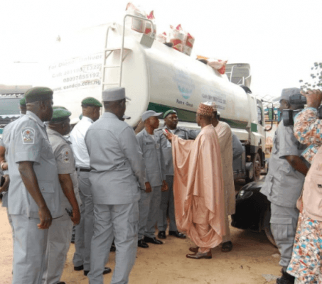 Customs intercept petrol tanker loaded with smuggled rice