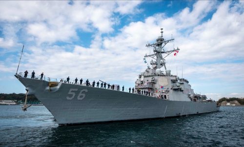 USS John S. McCain returns to sea two years after collision