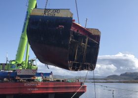 Norway: Wreck of grounded cargo ship cut up, removed