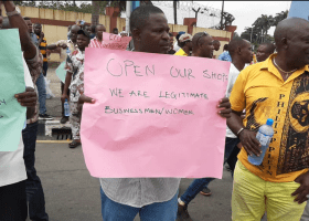 Car dealers protest against Customs in Lagos 
