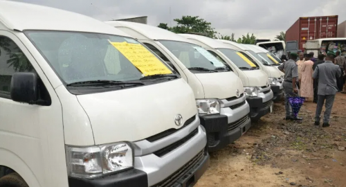 Customs intercepts 55 used vehicles