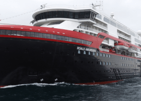 Hybrid electric-powered cruise ship named in Antarctica