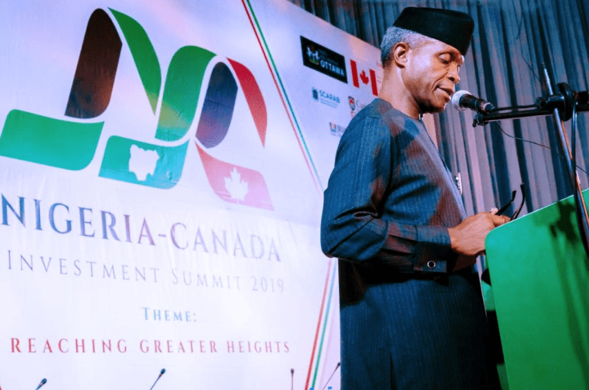 Osinbajo: Nigeria, Canada are major trading partners