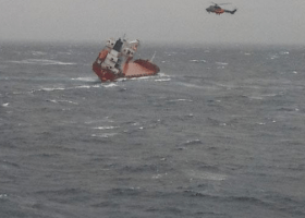 14 crew rescued from listing cargo ship in Greek waters