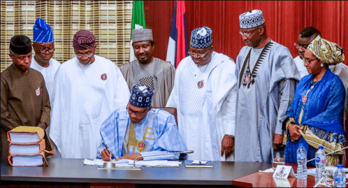 Buhari signs 2019 budget 